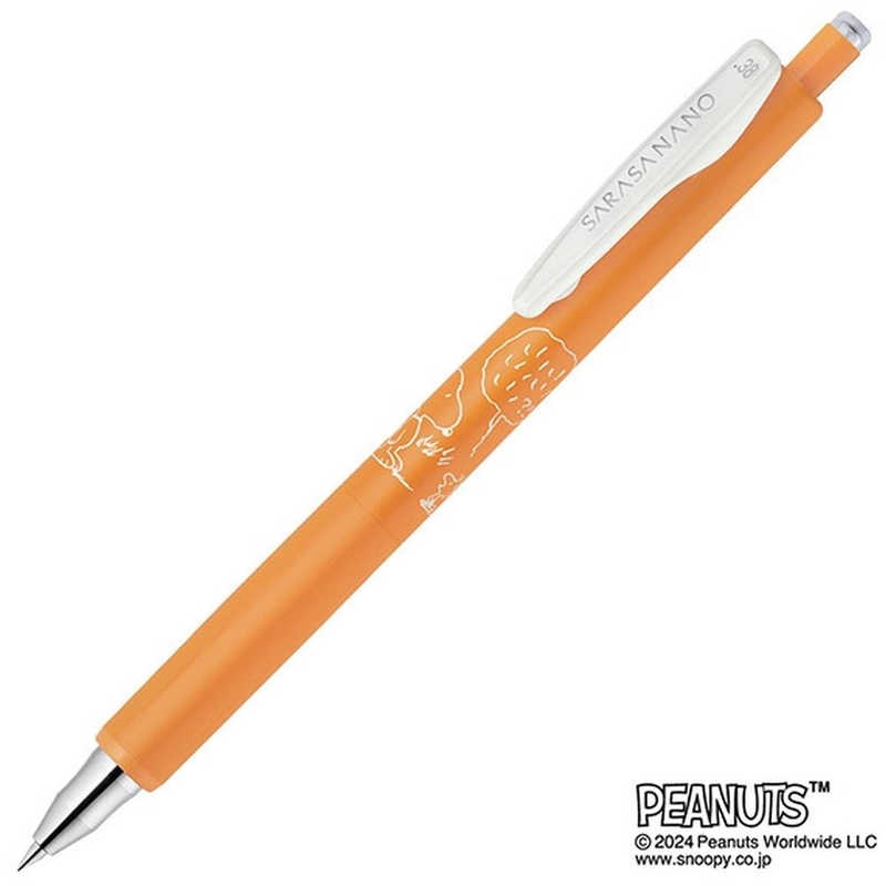 ゼブラ　(数量限定)ボールペン スヌーピー ［0.38mm］ SARASA nano(サラサナノ) オレンジ(インク色：オレンジ) オレンジ（インク色：オレンジ）　JJX72-SN-OR