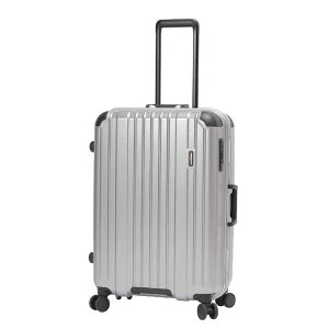 BERMAS フレームタイプ ハードスーツケース 静音ストッパーキャスター 宿泊目安:5泊前後 (64L) ヘリテージ2 TSAロック搭載 シルバー 6053322