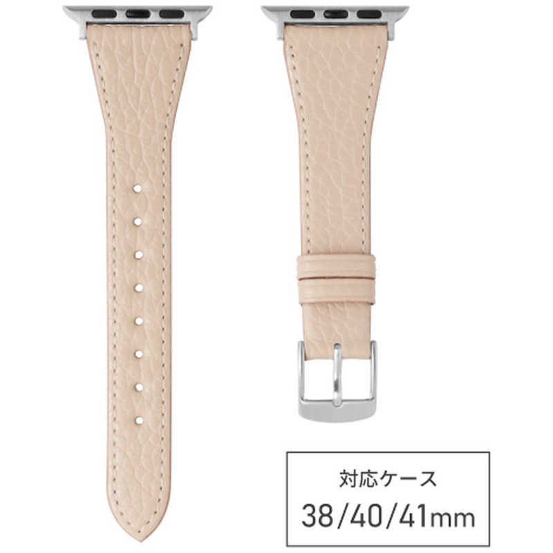 バンビ Apple Watch 対応 バンド 本革 アドリアレザー (対応ケースサイズ:41/40/38mm) ピンクベージュ RWC047F2U