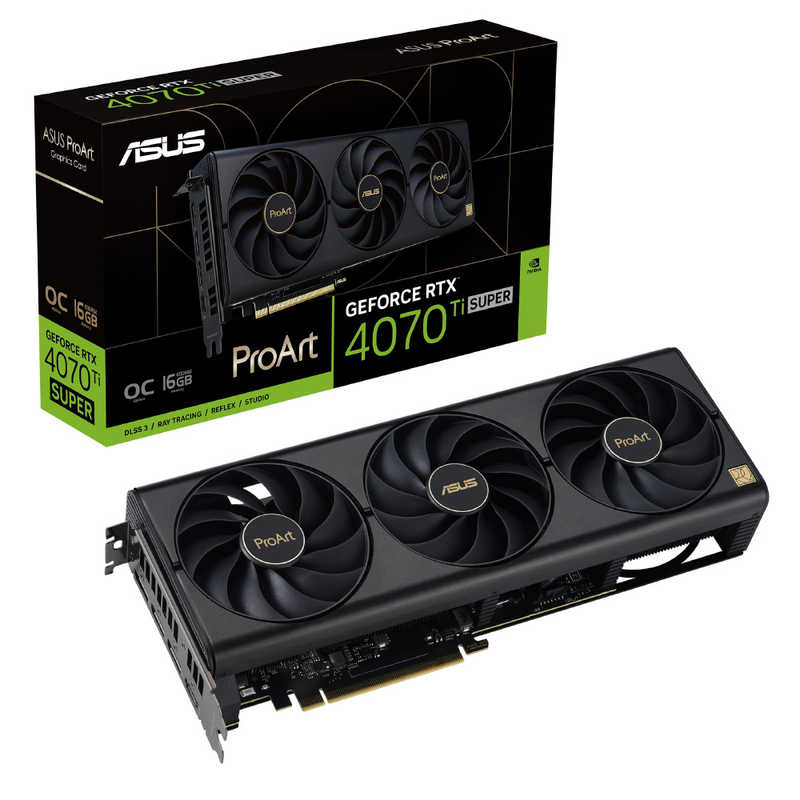 ASUS エイスース グラフィックボード GeForce RTXシリーズ 16GB RTX4070TiSUPER 「バルク品」 PROART-RTX4070TIS-O16G