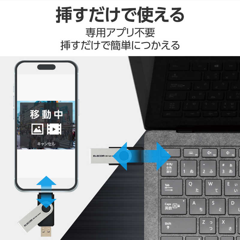 エレコム　ELECOM　USBメモリ 128GB USB3.2(Gen1) ( Type-C / USB A 両対応 ) 　MF...