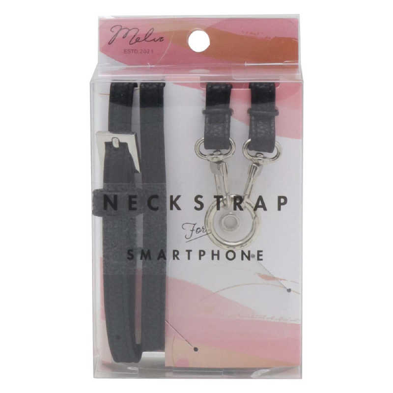 インプリンク　スマートフォン用PUレザーネックストラップ BK　IMNS03BK