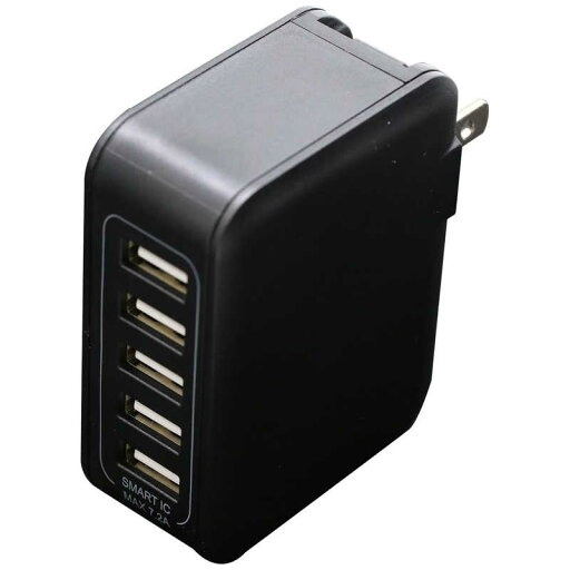 インプリンク 5台同時充電7.2A Smart IC対応AC充電器 IACU5A72SIBK インプリンク 5台同時充電7.2A Smart IC対応AC充電器 IACU5A72SIBK