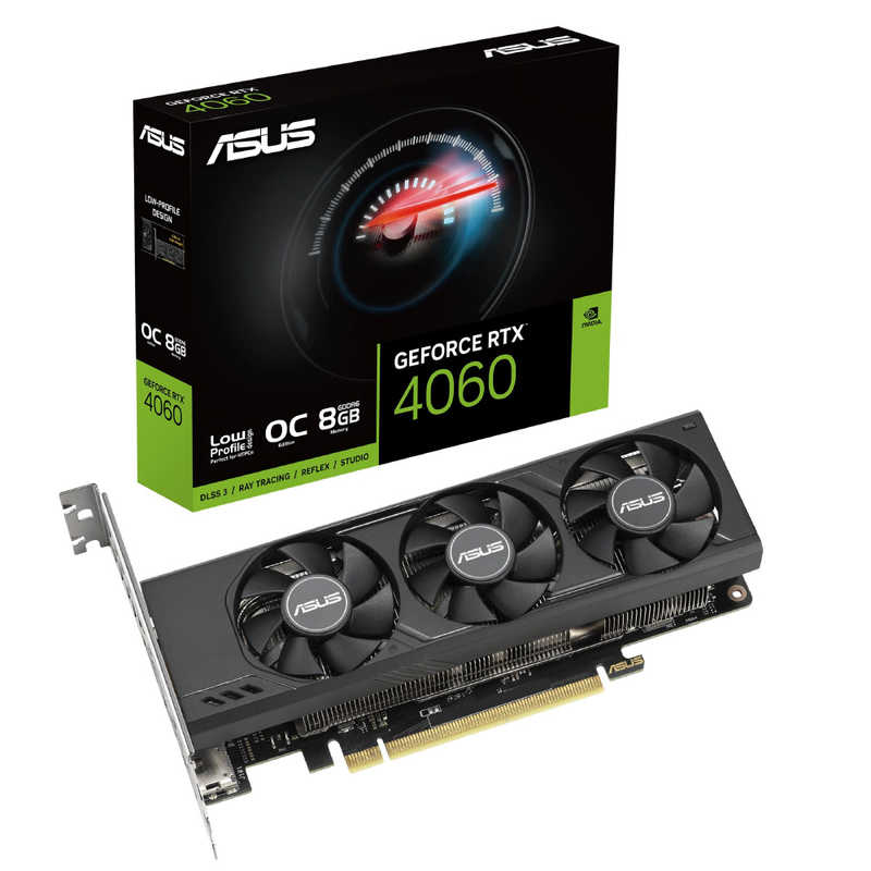 ASUS エイスース グラフィックボード［RTX4060］ ［GeForce RTXシリーズ /8GB］「バルク品」 RTX4060-O8G-LP-BRK