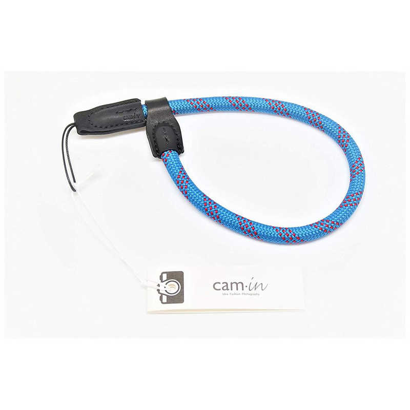 CAMIN　ハンドストラップ　DWS00219 スカイブルー/赤