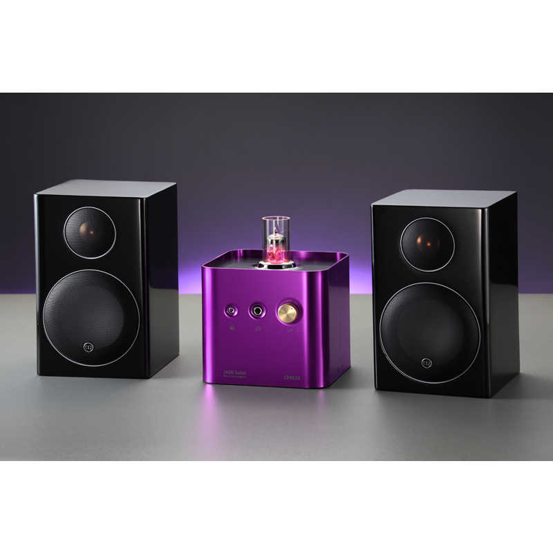 ORB　プリメインアンプ＋コンパクト2wayモニタースピーカーコラボレーションシステム アメジストパープル×ブラック　JADE Soleil/Radius90 -Am/Bl