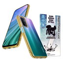 SHIZUKAWILL　OPPO A54 OPG02 サイドメッキ クリアケース Shizukawill GD×CL　OPA54CLGD