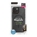 iPhone 15/14/13用 MagSafe対応 ハイブリッドケース メタリック/ブラック PG-23AMGPT04BK