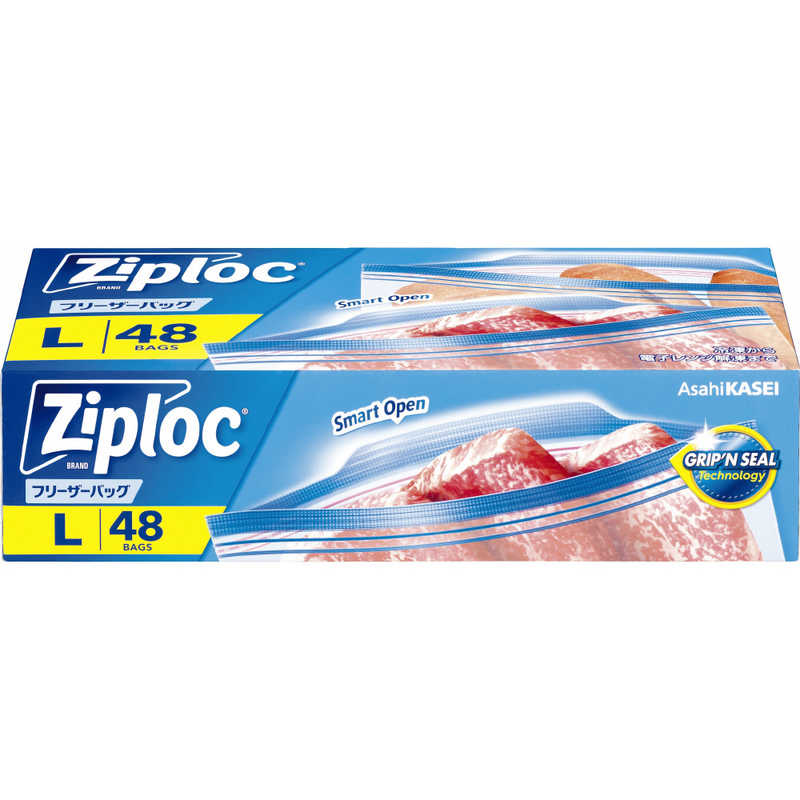 旭化成ホームプロダクツ　Ziploc(ジップロック)フリーザーバッグ L48枚 大容量品