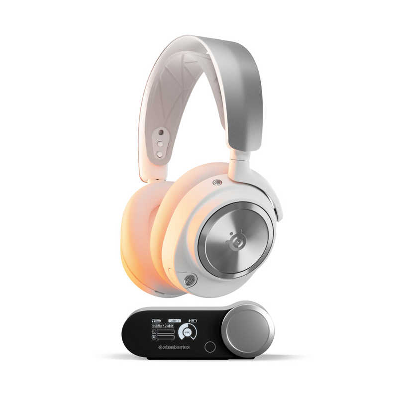 STEELSERIES　Arctis Nova Pro Wireless White ［ワイヤレス(Bluetooth＋USB) /両耳 /ヘッドバンドタイプ］　61524J