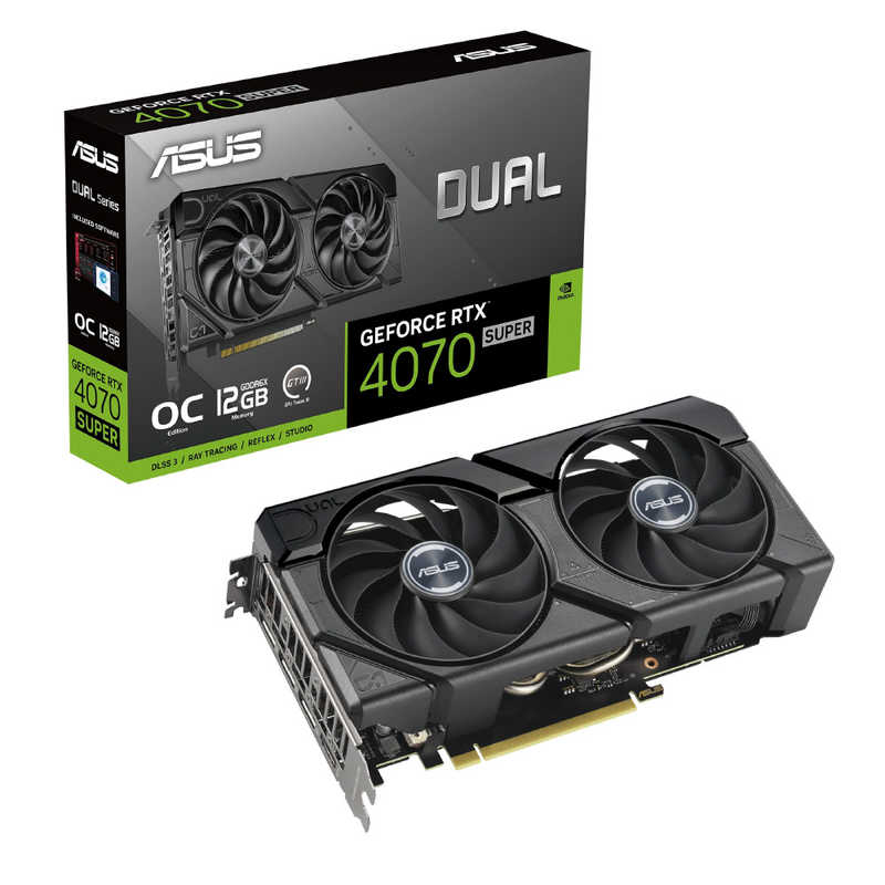 ASUS エイスース　グラフィックボード RTX4070Super ［GeForce RTXシリーズ /12GB］ 「バルク品」　DUAL-RTX4070S-O12G-EVO