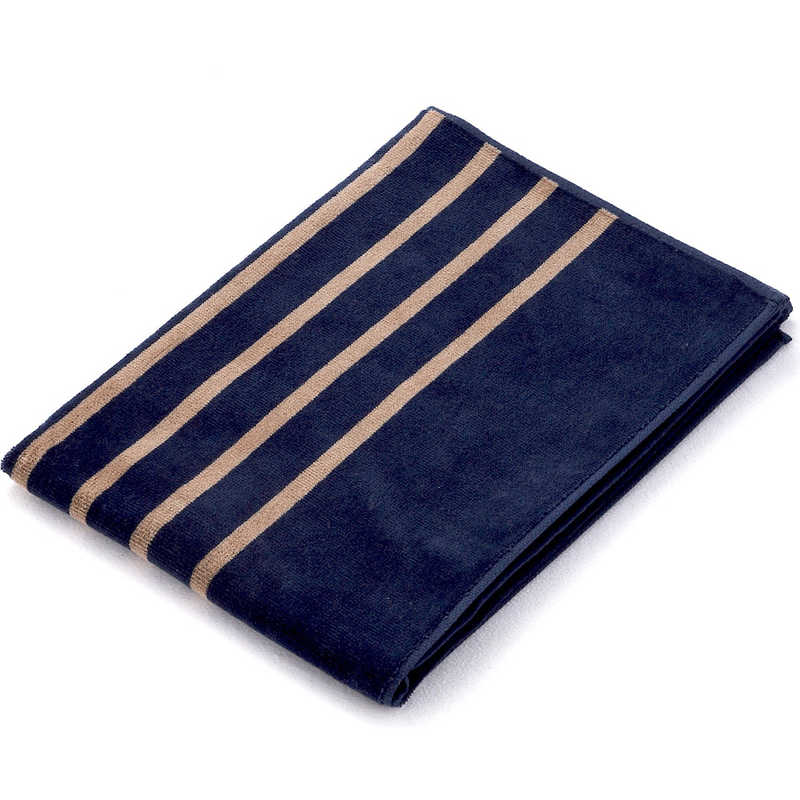 タオル美術館　ボーダー タオルケット ネイビー cococi wanko