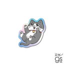 ゼネラルステッカー ホログラムミニステッカー ねこに転生したおじさん でんぐり返し NOJ-002(2)