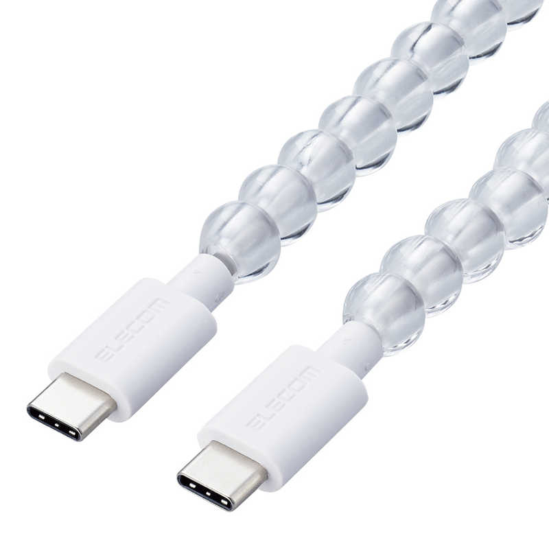 エレコム　ELECOM　USB-Cケーブル USB Type C to Type C 1m PD 60W コードジュエリー (iPad iPhone Galaxy Android等 Type-C 機器対応)..