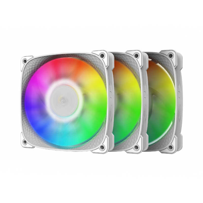 GEOMETRICFUTURE　ケースファンx3 ［120mm /2000RPM］ Squama 2505W ホワイト　GF-SQ-2505W-3P(2)