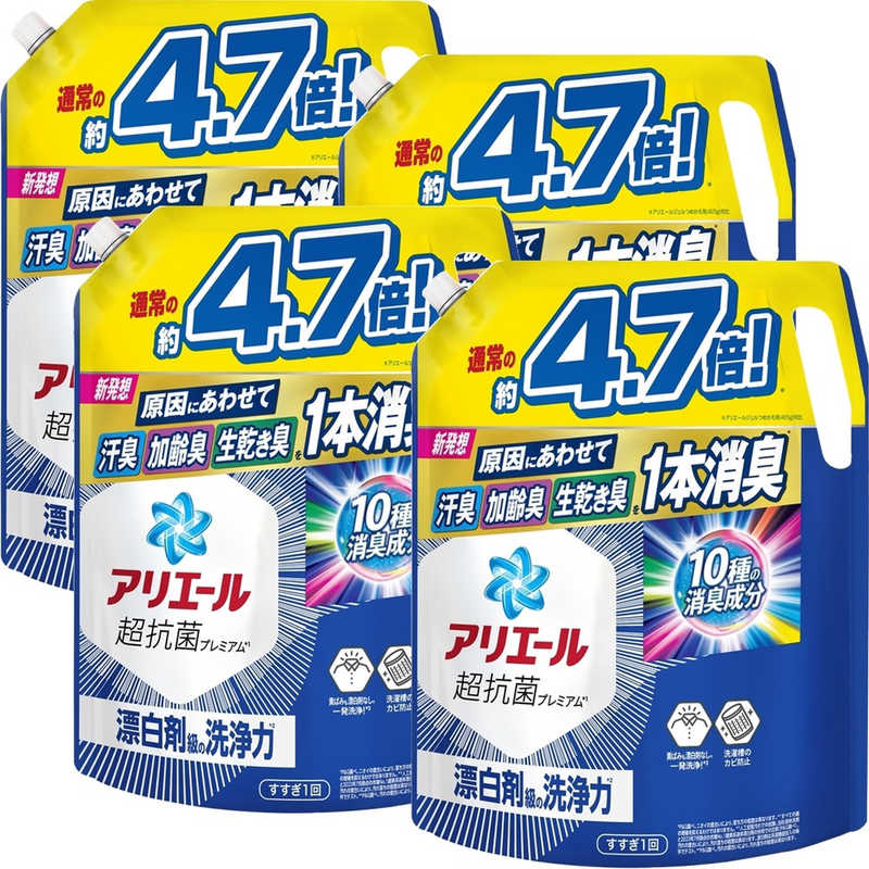 P＆G　(ケース販売)アリエールジェル つめかえ超ウルトラジャンボサイズ 1.91kg×4個のサムネイル