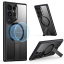 ESR Galaxy S24 Ultra対応 キックスタンド付き マグネットケース Clear Black BoostFlickstandCase