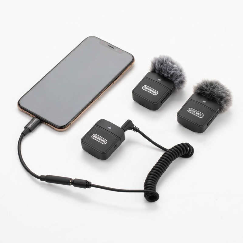SARAMONIC　超小型 2.4GHz デュアルチャンネル ワイヤレス マイク システム(送信機2台セット)　Blink100B2