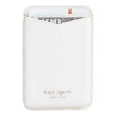 KATESPADE Kate Spade Magnetic Card Holder works with MagSafe - White Glitter KS053070(2)