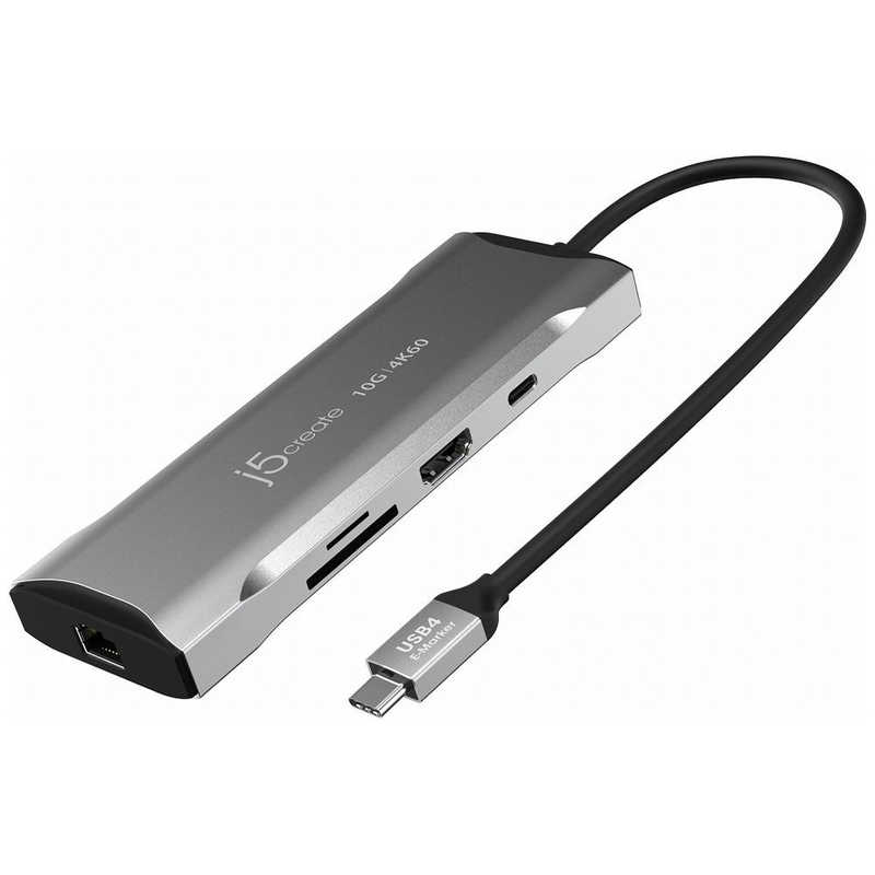 J5　USB PD対応 100W ドッキングステーション ［USB Power Delivery対応］ スペースグレー　JCD393