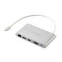 エレコム ELECOM USB Type C ドッキングステーション ハブ シルバー DST-C28SV