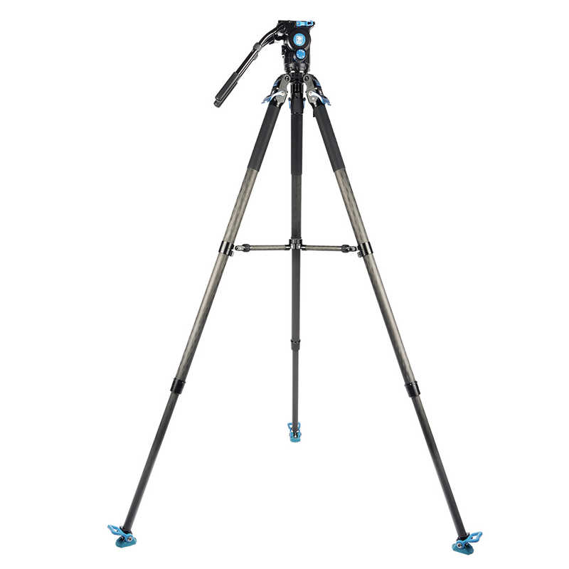 SIRUI　カーボンファイバー製ワンタッチシステム3段三脚(クイックハンドル付)(油圧式雲台：SVH15) ［3段 /ビデオ雲台］ ブラック　SVT75Pro+SVH15-JP
