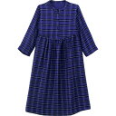 タオル美術館 cococi LDK レディースガーゼルームワンピース(切替)Mサイズ ネイビー
