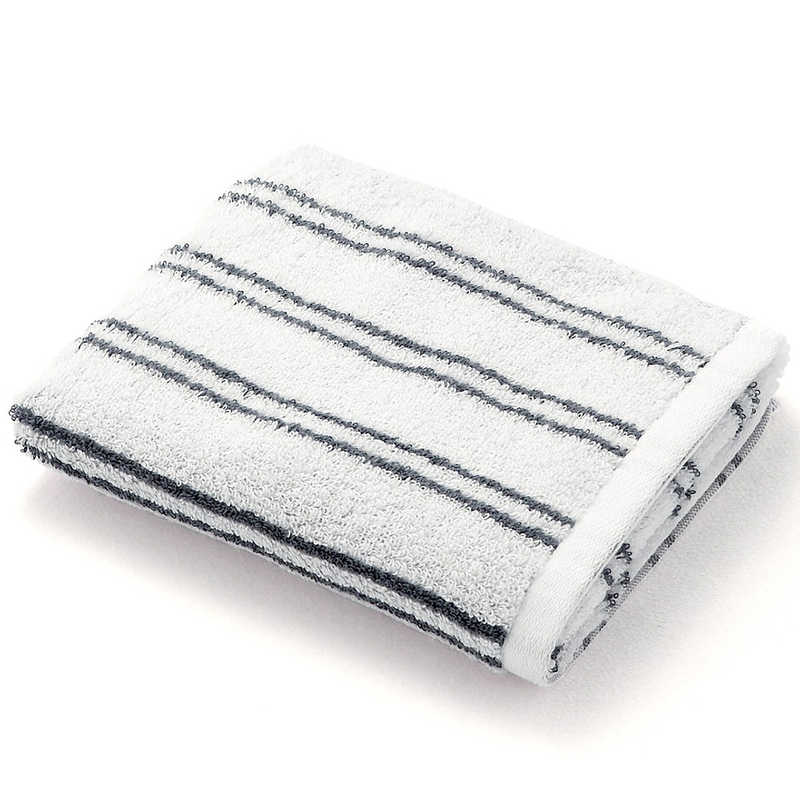 タオル美術館 ストライプ フェイスタオル グレー MiRAi