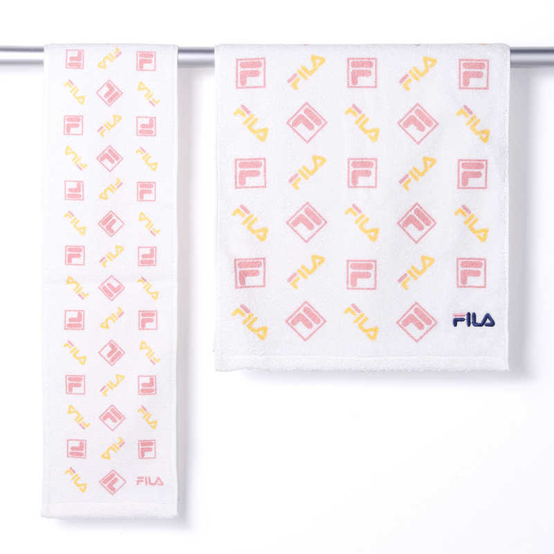 タオル美術館　FILA(フィラ)ロゴミックス マフラータオル(約15×110cm) ピンク