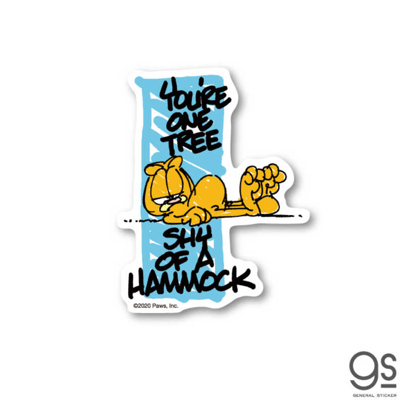 ゼネラルステッカー　ダイカットミニステッカー GARFIELD YOURE ONE TREE　GF-013