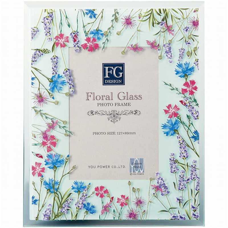 ユーパワー　FGデザイン フォトフレーム「フィールドフラワー ブルー」
