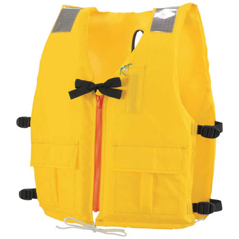 オーシャンライフ　作業用ライフジャケット 背開式 イエロー TYPE A　DX-5-YL