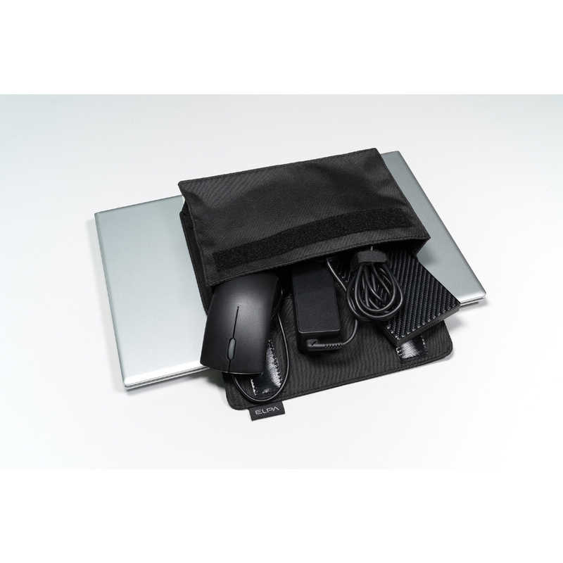 ELPA　ノートPCポケット(ブラック) ポケットシール ガジェットケース 小物収納 貼り付け　OR-PO01-BK r-kojima-11515904 コジマ楽天市場店 サンプル画像3