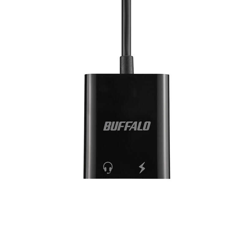 BUFFALO　Type-Cto3.5mm＋PD給電 オーディオ変換アダプター ブラック　BSMPCPD350BK r-kojima-11511010 コジマ楽天市場店 サンプル画像3