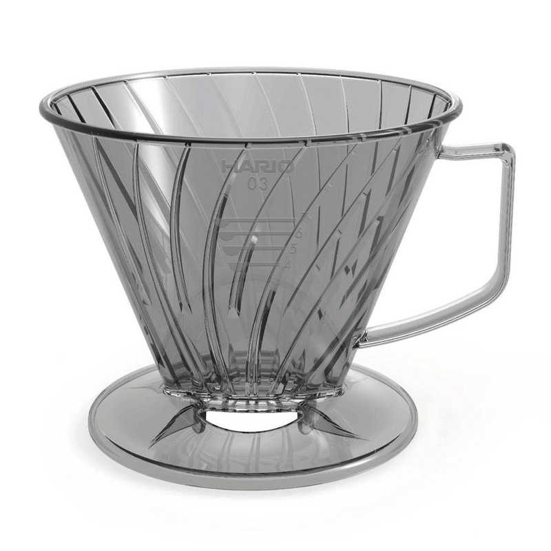 ベストコ　HARIO(ハリオ) コーヒードリッパー メモリ付き 03 クリアグレー 4〜7人用 台形 食洗機対応　MA433