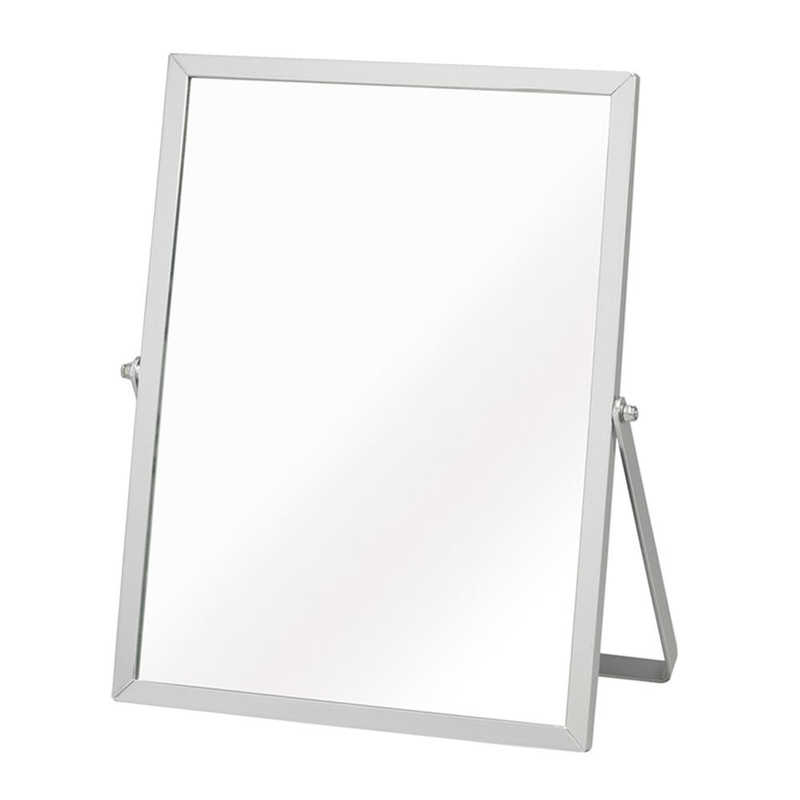 永井興産　NK-247アルミフレーム卓上ミラー スクエア(M)SV　NK247