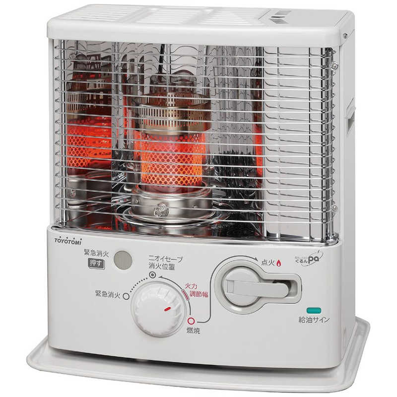【商品解説】1，2回ハンドルを回せば点火楽々ロックとこぼれま栓で火災予防乾電池不要だから防災の備えに役立つ燃焼筒上部の消臭リングが燃焼中の臭いを軽減多面反射板でムラのない暖房効果【スペック】●型式：RS-G2424-W（RSG2424）●JANコード：4963505151621本体サイズ(幅×高さ×奥行)mm：428×453×315mm (置台を含む)本体重量(kg)：約7.5kg適用畳数(木造)：木造6畳まで適用畳数(鉄筋)：コンクリート9畳まで燃焼継続時間：約15.8〜18.6時間 (最大燃焼〜最小燃焼)石油暖房能力：2.35kW〜2.00kW給油タンク容量：3.6L安全機能：対震自動消火装置（しん降下式）、気密油タンクの給油時消火装置この商品は宅配便でお届けする商品です出荷可能日から最短日時でお届けします。※出荷完了次第メールをお送りします。配送サービス提供エリアを調べることができます「エリア検索」をクリックして、表示された画面にお届け先の郵便番号7桁を入力してください。ご購入可能エリア検索お買い上げ合計3,980円以上で送料無料となります。※3,980円未満の場合は、一律550円（税込）となります。●出荷可能日から最短日時でお届けします。（日時指定は出来ません。）　※お届け時に不在だった場合は、「ご不在連絡票」が投函されます。　「ご不在連絡票」に記載された宅配業者の連絡先へ、再配達のご依頼をお願いいたします。●お届けは玄関先までとなります。●宅配便でお届けする商品をご購入の場合、不用品リサイクル回収はお受けしておりません。●全て揃い次第の出荷となりますので、2種類以上、または2個以上でのご注文の場合、出荷が遅れる場合があります。詳細はこちら■商品のお届けについて商品の到着日については、出荷完了メール内のリンク（宅配業者お荷物お問い合わせサービス）にてご確認ください。詳しいお届け目安を確認する1度の注文で複数の配送先にお届けすることは出来ません。※注文時に「複数の送付先に送る」で2箇所以上への配送先を設定した場合、すべてキャンセルとさせていただきます。
