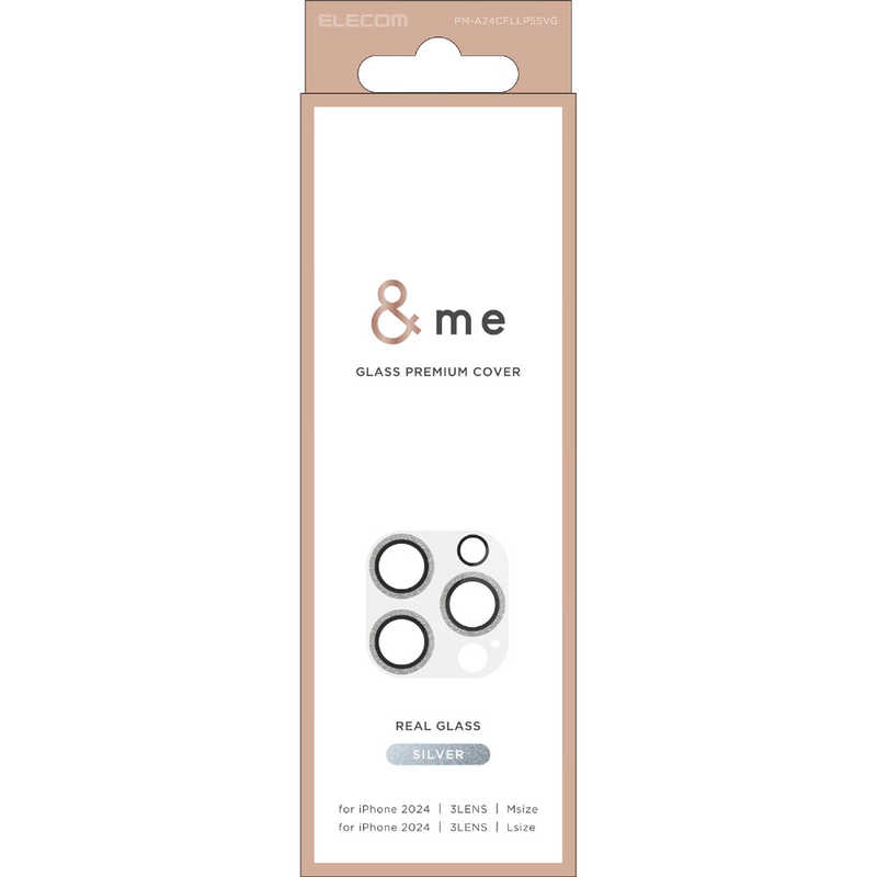 ���쥳�ࡡELECOM��iPhone 16 Pro/16 Pro Max�� ��󥺥ե���� ����� ��󥺥��С� ���饹 ��me ����å�����PMA24CFLLP5SVG