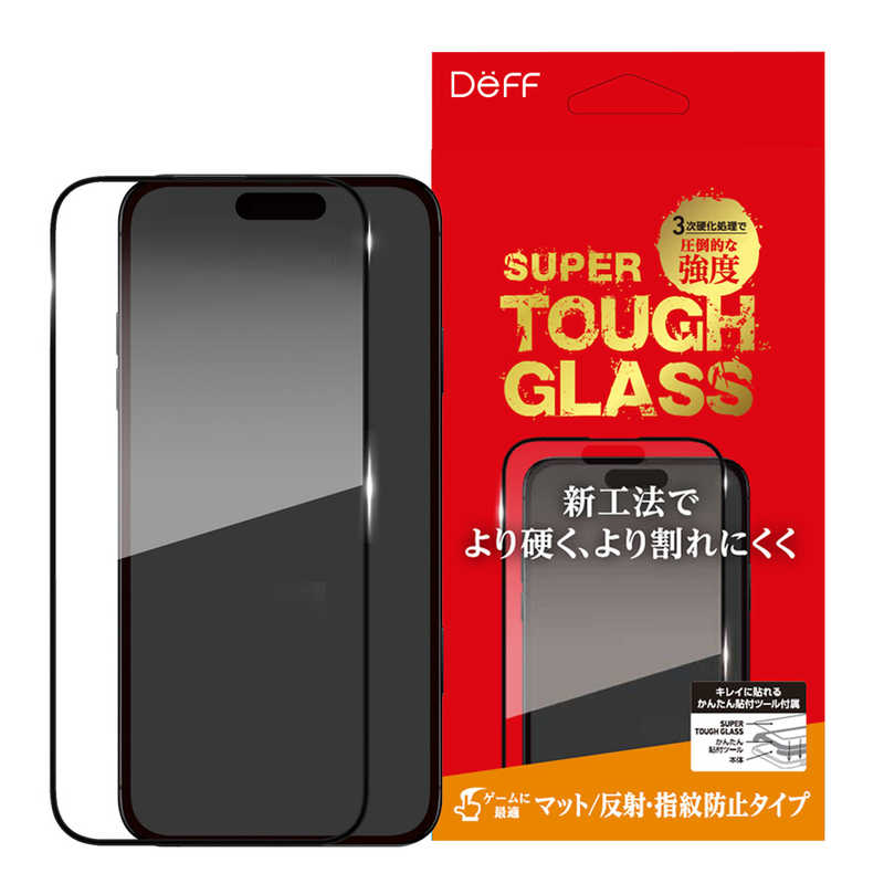 DEFFSUPER TOUGH GLASS for iPhone iPhone 16(6.1)DGIP24MM3SF