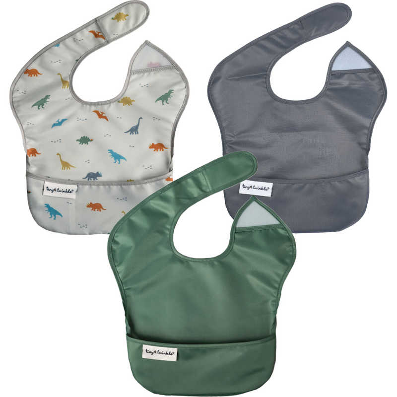 TINYTWINKLE　イージービブ 3枚セット Dino/Olive/Charcoal