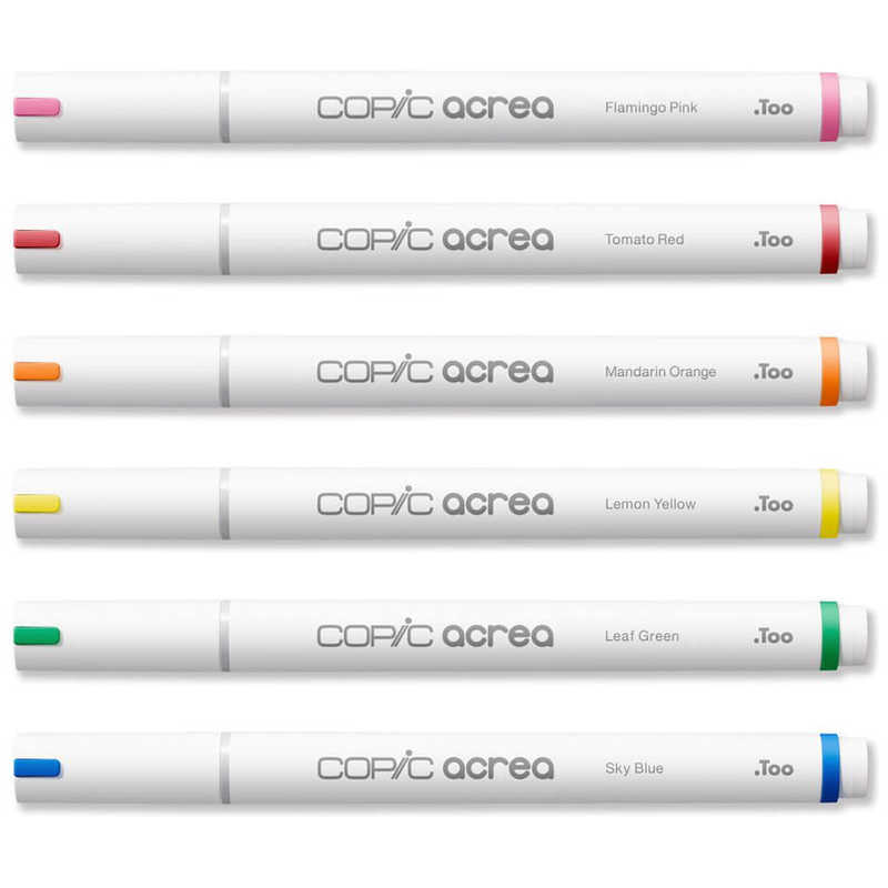 GTOO　水性ペン 6色セット copic acrea(コピックアクレア) ビビッド　12551002 3