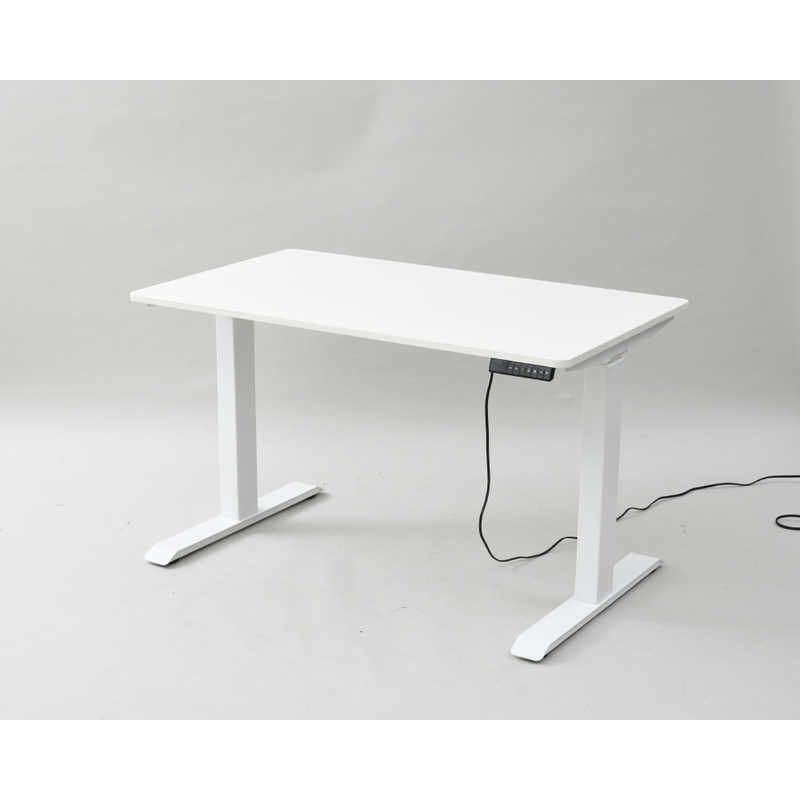 ヤマゼン　電動昇降デスク W1200xD700xH710〜1170mm　ELD-FS-MWH/T1200-WH