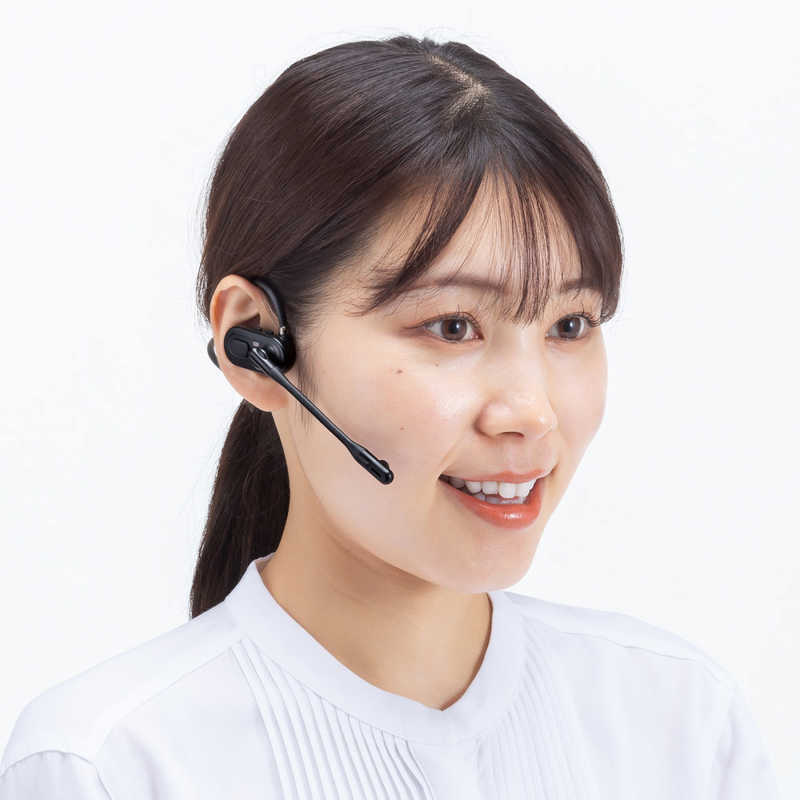 サンワサプライ　超軽量Bluetoothオープンイヤーヘッドセット　MM-BTSH71BK