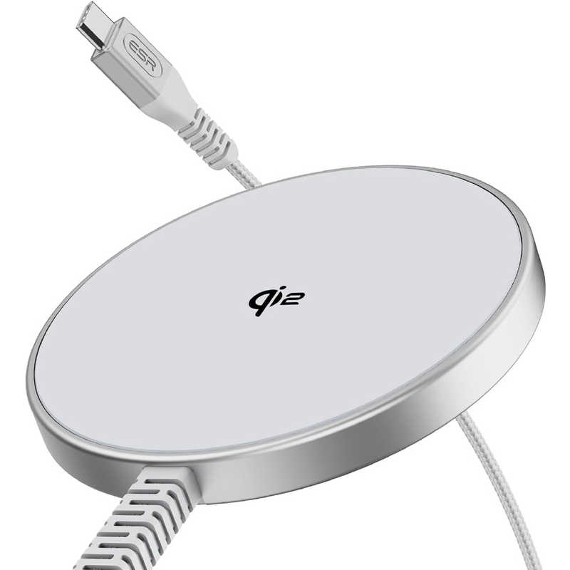 ESR Qi2対応 ワイヤレスチャージャー Silver ESRQi2miniWirelessCharger