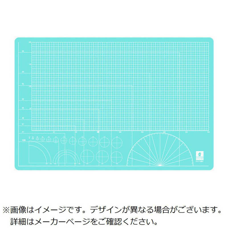 ミワックス　スケルトンカッティングマット 450×300×2mm ブル　STNA3BU