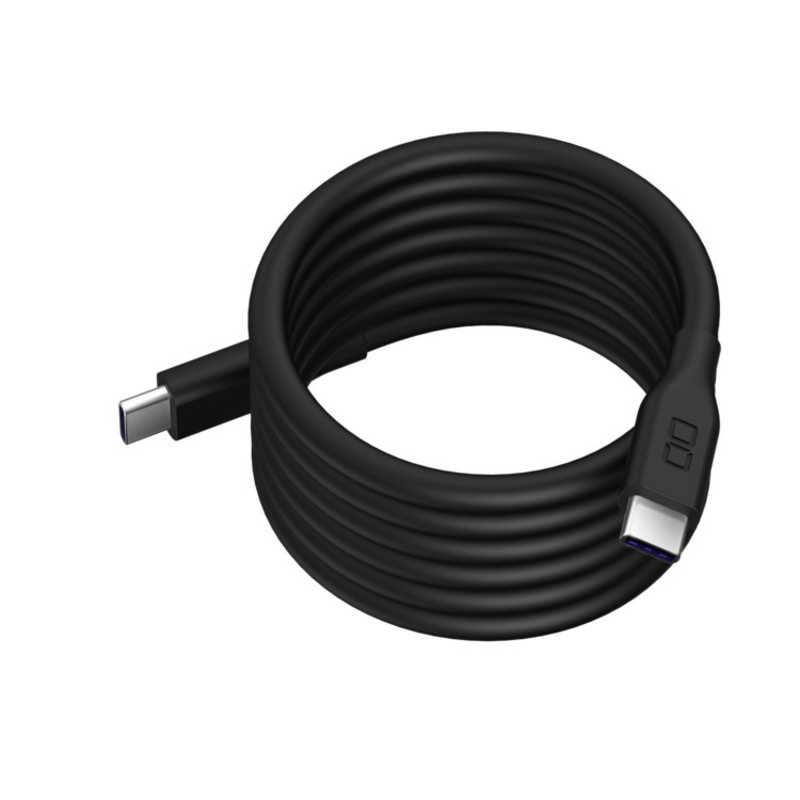 CIO　スパイラルシリコンケーブル CtoC 1m ［USB Power Delivery対応］　CIO-SLSC30000-CC1-BK