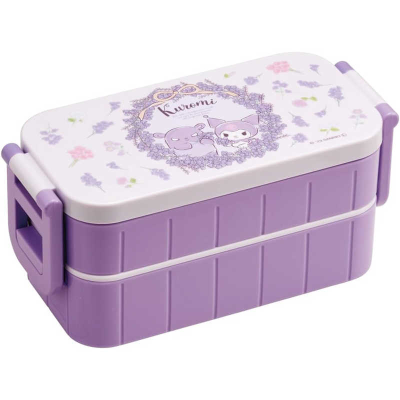 Two Tier - スケーター　抗菌タイトランチボックス2段 総容量600ml クロミ フラワーリース　YZW3AG