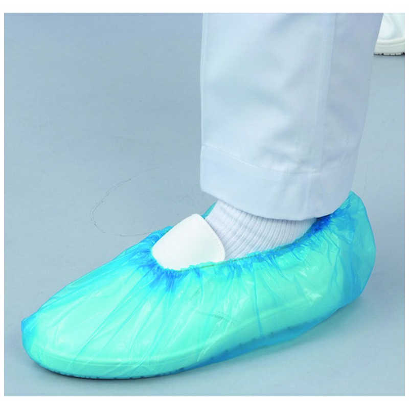 エブノ　ポリエチシューズカバーブルー(100枚入)　726