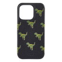 COACH iPhone 16 Pro Coach Leather Slim Wrap Case - Repeat Rexy/Black/Green CH054128
