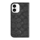 COACH iPhone 16 Coach Folio Case - Signature Charcoal w/ Recycled CH054150